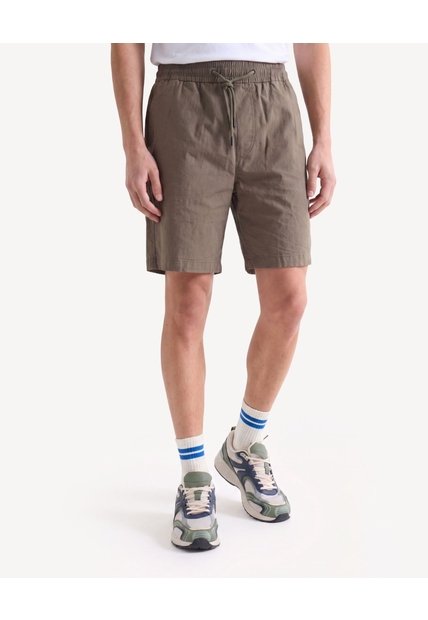 Bermuda Jogger Ligera  Para Hombre Verde Seven Seven