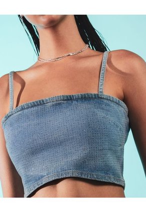 Blusa Para Mujer Seven Seven Color Azul Material Algodón 99% Elastano 1%