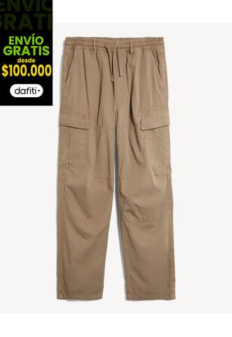 Pantalón Para Hombre Multiusos Plano Color Beige Marca Seven Seven #45071127 Seven Seven