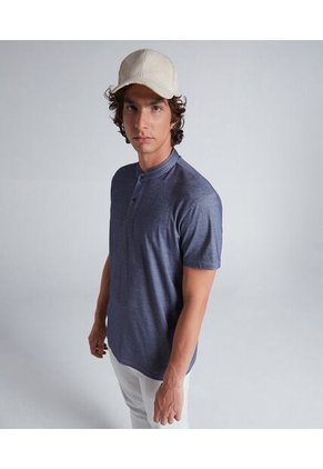 Polo Para Hombre Cuello Mao  Color Azul  Marca Seven Seven #45110743