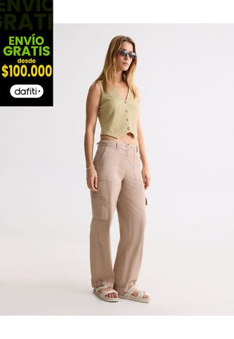 Pantalón Para Mujer Moda Color Beige Marca Seven Seven #28071888 Seven Seven