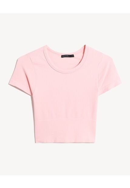 Camiseta Para Mujer Manga Corta Cuello Redondo Color Rosado Marca Seven Seven #28096407