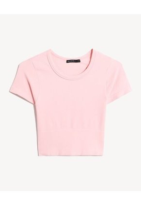Camiseta Para Mujer Manga Corta Cuello Redondo Color Rosado Marca Seven Seven #28096407