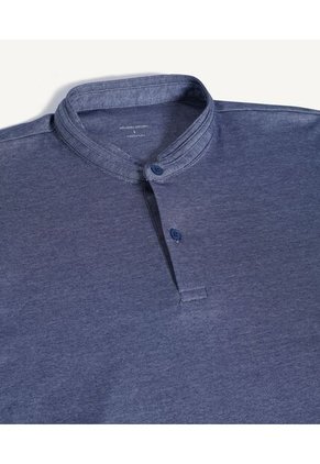 Polo Para Hombre Cuello Mao  Color Azul  Marca Seven Seven #45110743