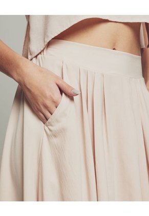 Falda Para Mujer Seven Seven Color Beige Material Poliéster 100%