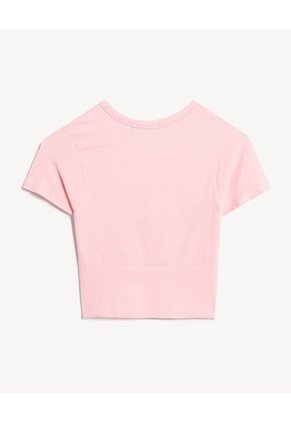 Camiseta Para Mujer Manga Corta Cuello Redondo Color Rosado Marca Seven Seven #28096407