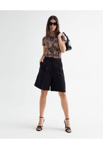 Short Para Mujer Multiusos Plano Color Negro Marca Seven Seven #28191068