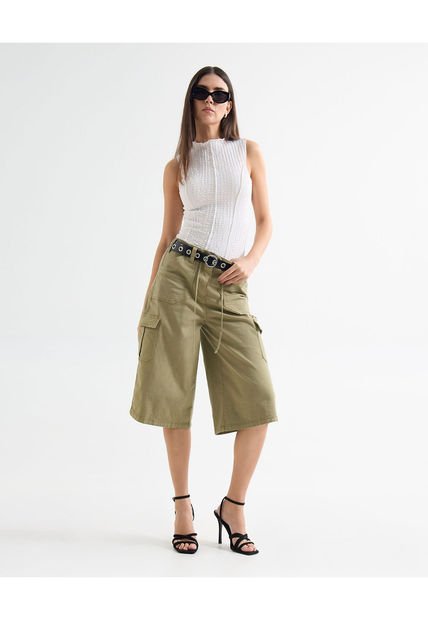 Short Para Mujer  Color Verde Marca Seven Seven #28191021
