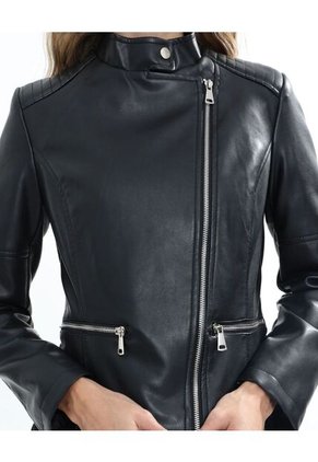 Chaqueta Para Mujer Pu Color Negro Marca Seven Seven #28080645