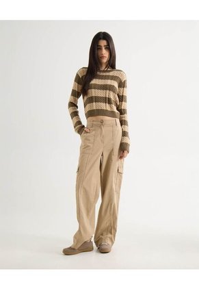 Saco Para Mujer Cuello Redondo Color Cafe Claro Marca Seven Seven #28330663