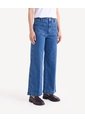 Jean Retro Con Corte Lateral  Para Mujer Azul Seven Seven de Seven Seven