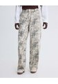 Jean Baggy Con Estampado Y Picos  Para Mujer Gris Seven Seven de Seven Seven