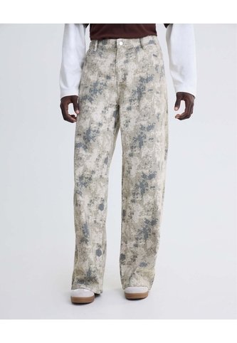 Jean Baggy Con Estampado Y Picos  Para Mujer Gris Seven Seven Seven Seven