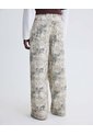 Jean Baggy Con Estampado Y Picos  Para Mujer Gris Seven Seven de Seven Seven