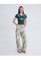 Jean Baggy Con Estampado Y Picos  Para Mujer Gris Seven Seven de Seven Seven