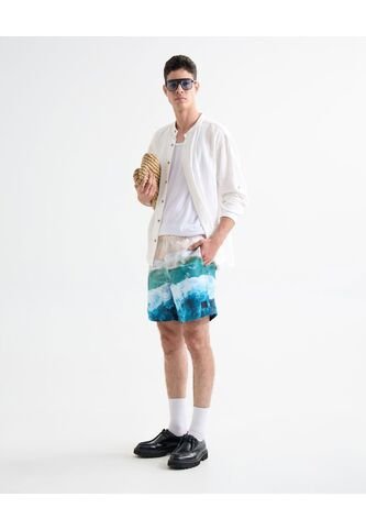 Pantaloneta Para Hombre De Baño Larga Color Azul Marca Seven Seven #45280079 Seven Seven