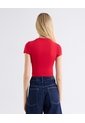 Camiseta Larga Cuello Redondo  Para Mujer Rojo Seven Seven de Seven Seven