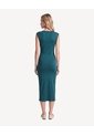 Vestido Midi Con Recogidos  Para Mujer Verde Seven Seven de Seven Seven