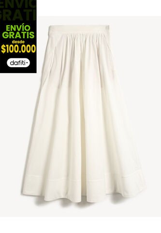 Falda Para Mujer Medio Color Marfil Marca Seven Seven #28140969 Seven Seven