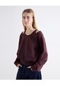 Buzo Tejido Escote Bandeja  Para Mujer Vino Seven Seven de Seven Seven