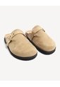 Mules Casual Con Hebilla Xl  Para Mujer Beige Seven Seven de Seven Seven
