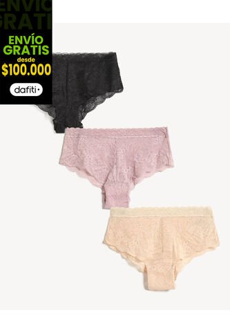 Panty Para Mujer Cachetero Color Rosado Marca Seven Seven #28800122 Seven Seven