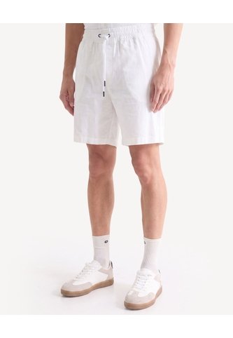 Bermuda Rústica Con Cordón  Para Hombre Marfil Seven Seven Seven Seven