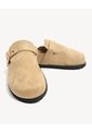 Mules Casual Con Hebilla Xl  Para Mujer Beige Seven Seven de Seven Seven
