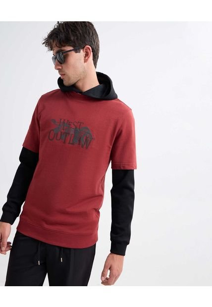 Camiseta Para Hombre Manga Corta Color Terracota Marca Seven Seven #45092643