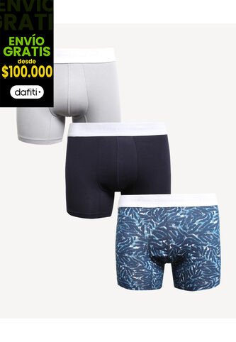 Boxer Para Hombre Filete Corto Algodón Color Azul Marca Seven Seven #45000380 Seven Seven