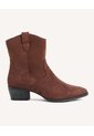 Botines Western Tipo Gamuza  Para Mujer Café Seven Seven de Seven Seven
