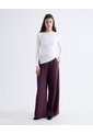Pantalón Wide Leg Tiro Alto Con Vuelo  Para Mujer Café Seven Seven de Seven Seven