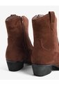 Botines Western Tipo Gamuza  Para Mujer Café Seven Seven de Seven Seven