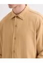 Camisa Para Hombre Manga Larga Sin Bolsillo Cuello Casual M Color Camel Marca Seven Seven #45012181 de Seven Seven