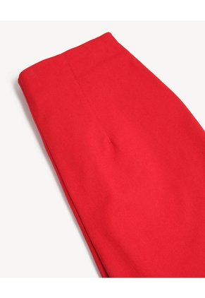 Short Tejido Plano Con Pinzas  Para Mujer Rojo Seven Seven