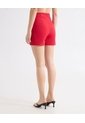 Short Tejido Plano Con Pinzas  Para Mujer Rojo Seven Seven de Seven Seven