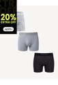 Pack De Bóxer Medio En Microfibra X3 Para Hombre Negro Seven Seven de Seven Seven