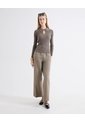 Pantalón Animal Print Bota Amplia  Para Mujer Beige Seven Seven de Seven Seven