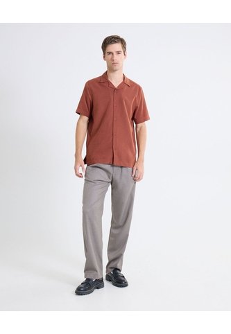 Pantalón Sastre De Doble Pinza  Para Hombre Taupe Seven Seven Seven Seven