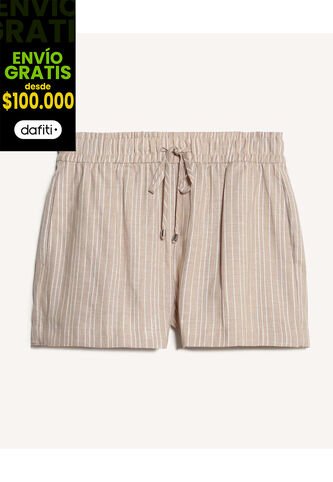 Short Para Mujer Multiusos Plano Color Beige Marca Seven Seven #28191094 Seven Seven