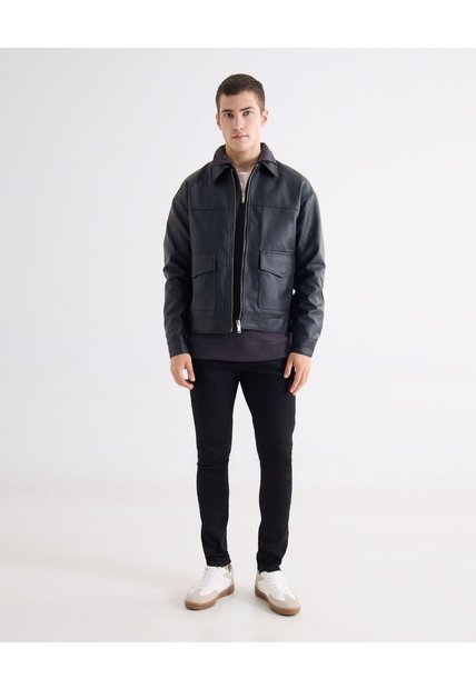 Jean Skinny Tono Negro  Para Hombre Negro Seven Seven