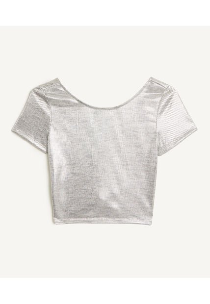 Camiseta Manga Corta Mujer Seven Poliéster Gris 28095203-9189