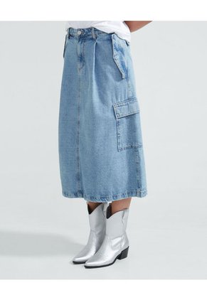 Falda Para Mujer Largo Color Azul  Marca Seven Seven #28140854