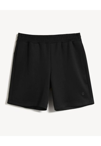 Bermuda Deportiva Con Pretina Elástica  Para Hombre Negro Seven Seven Seven Seven
