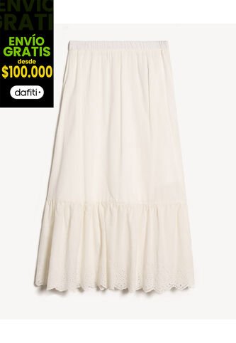 Falda Para Mujer Largo Color Crudo Marca Seven Seven #28140922 Seven Seven