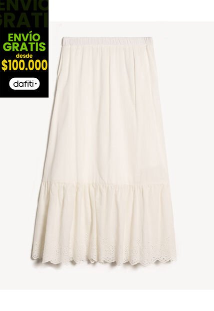 Falda Para Mujer Largo Color Crudo Marca Seven Seven #28140922