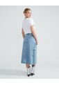Falda Para Mujer Largo Color Azul  Marca Seven Seven #28140854 de Seven Seven