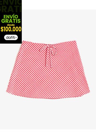 Falda Para Mujer Corto Color Rojo Marca Seven Seven #28140944 Seven Seven