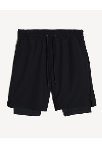 Pantaloneta Para Hombre Biker Interno Largo Color Negro Marca Seven Seven #45100651 Seven Seven