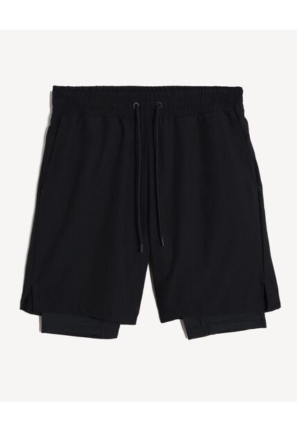 Pantaloneta Para Hombre Biker Interno Largo Color Negro Marca Seven Seven #45100651